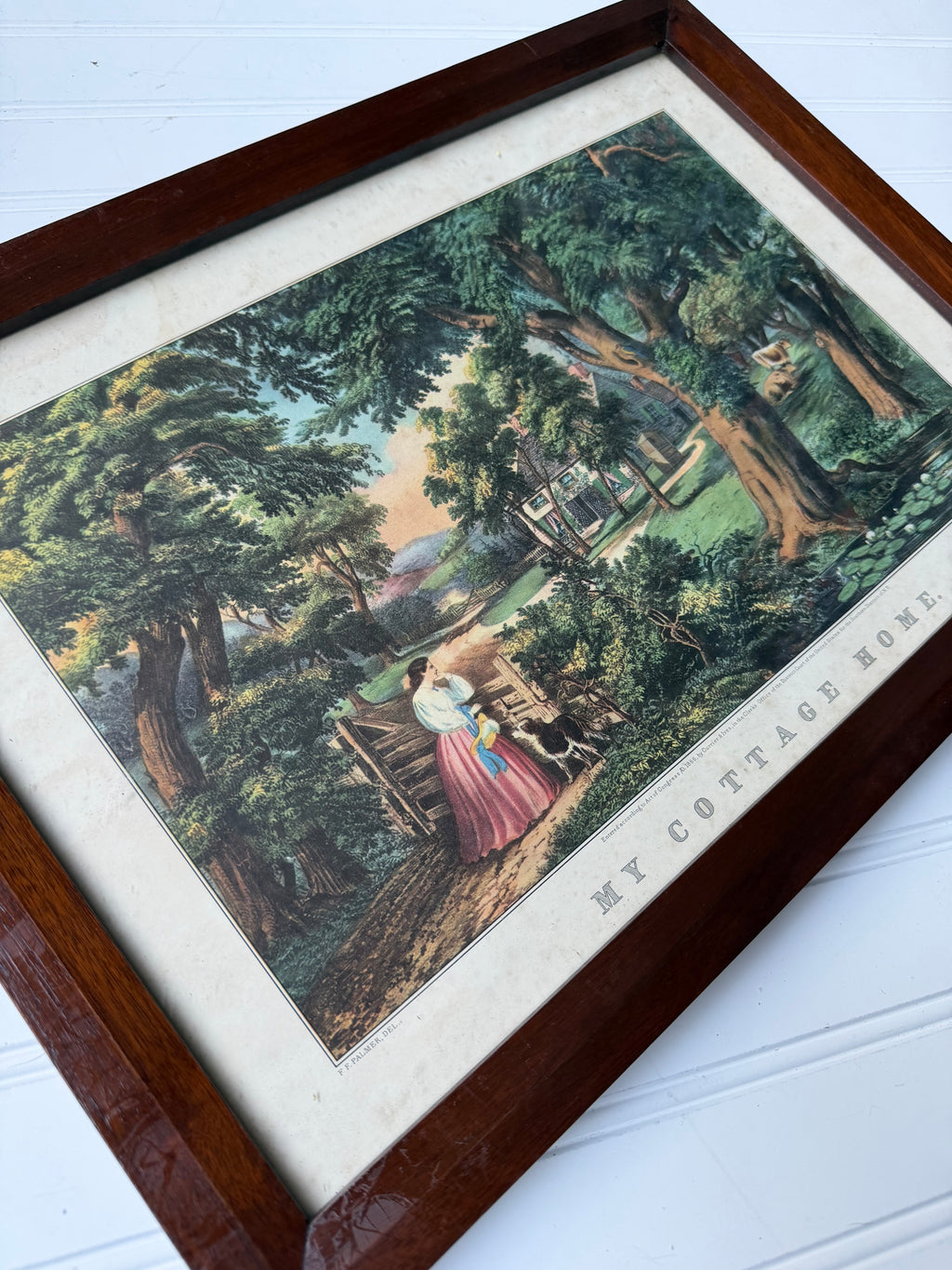 Currier and Ives Lithograph: My Cottage Home