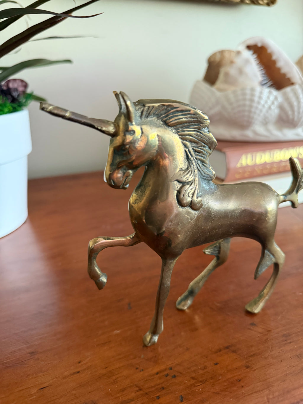 Vintage Solid Brass Unicorn Figurine