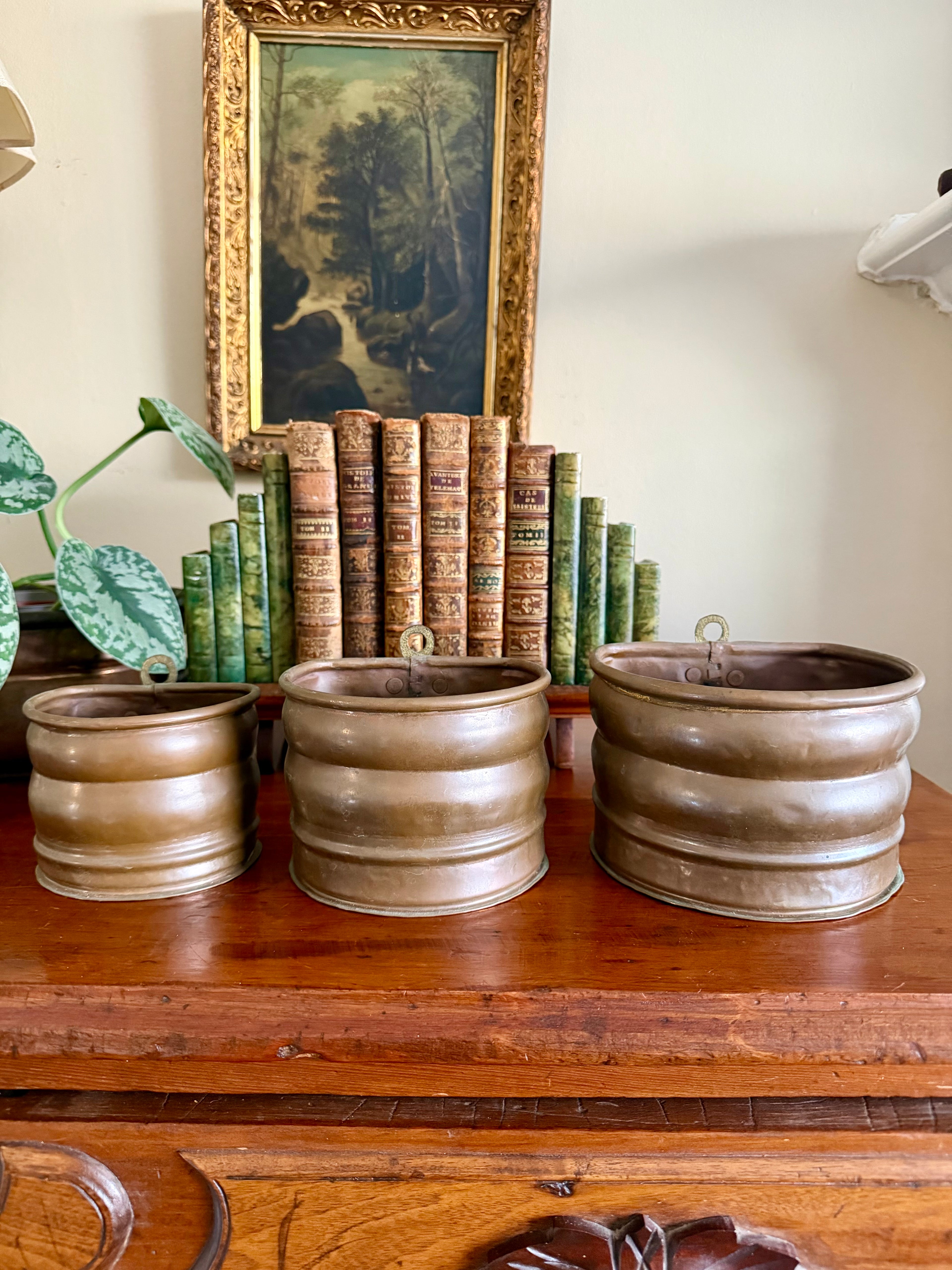 Set of 3 Nest Copper Wall Pockets