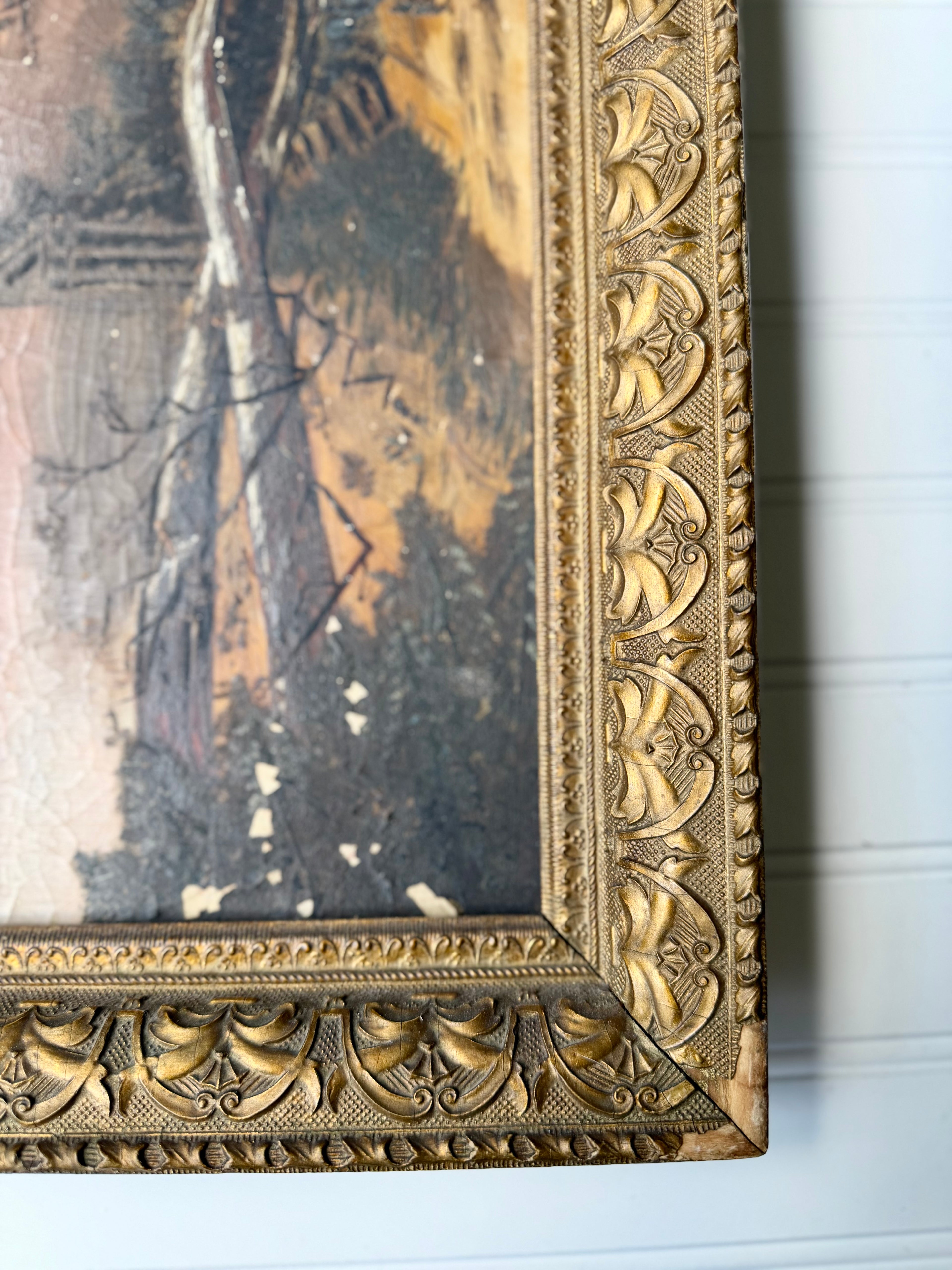 Antique Landscape Oil on Board