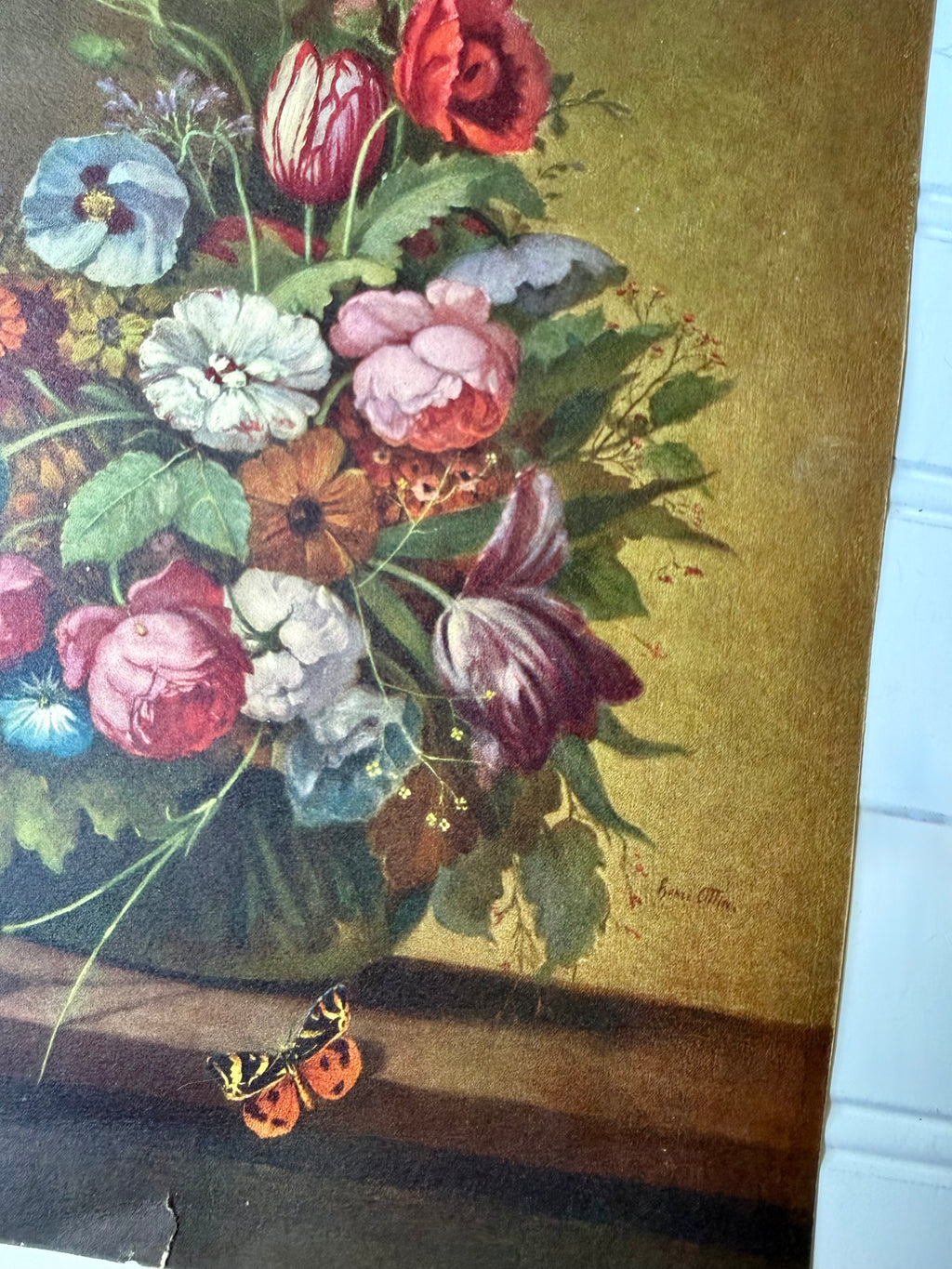 Moody Floral Print No. 1305 Printed in Switzerland