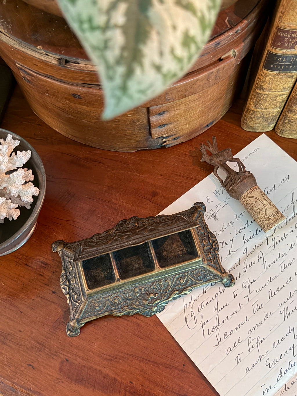 Ornate Vintage Stamp Holder