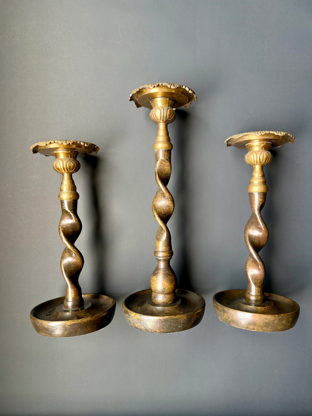 Twist Style Candle Holders (set of 3)