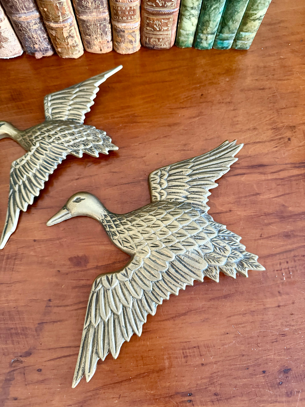 Set of 3 Hanging Brass Ducks