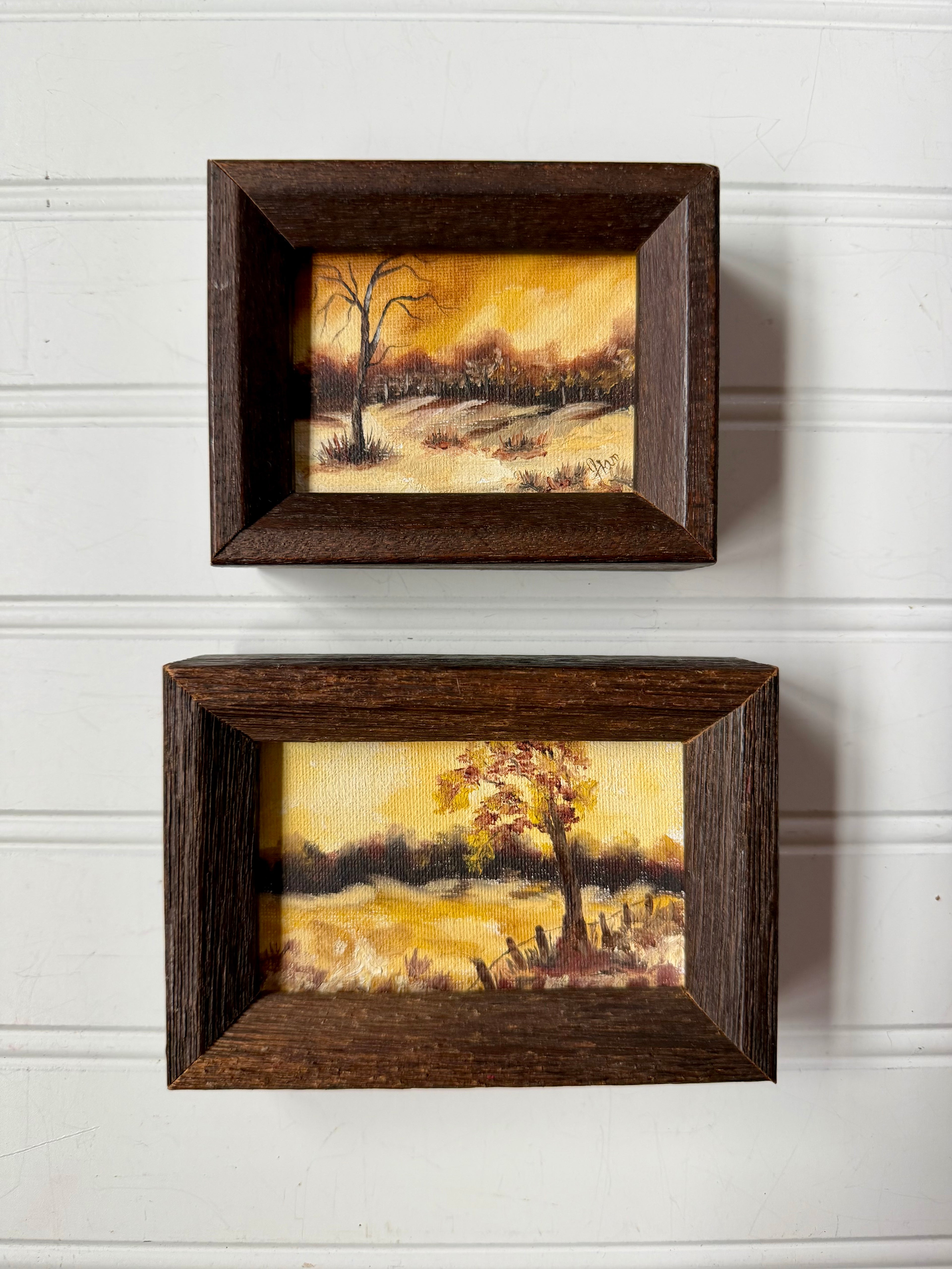 Set of two Small Landscape Paintings