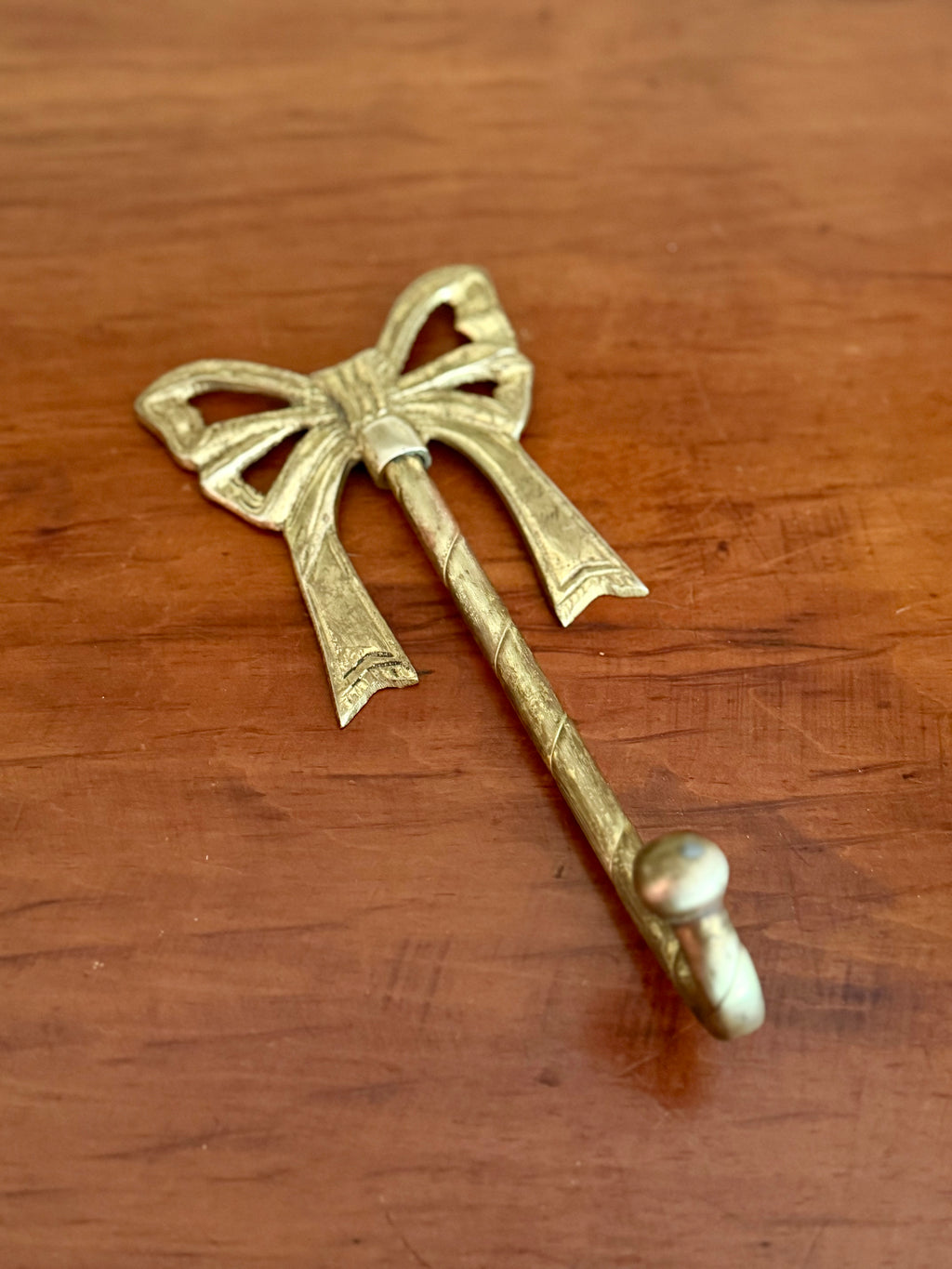 Vintage Brass Bow Hook