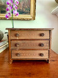 Vintage Wooden Miniature Chest of Drawers
