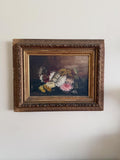 Antique Floral Oil Painting
