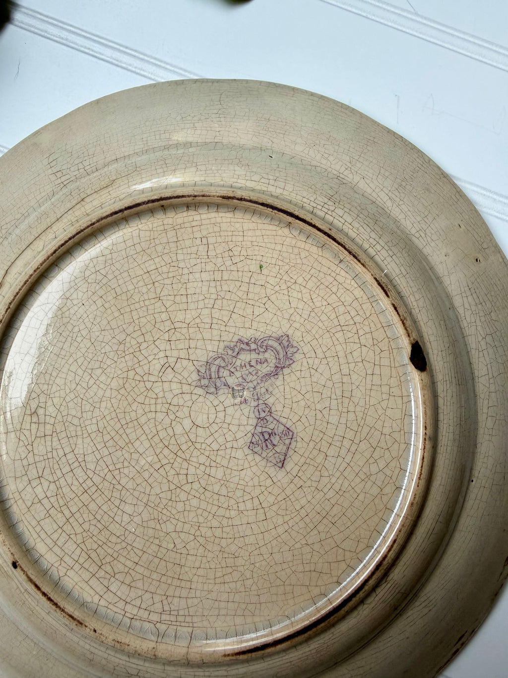 Antique Purple Transferware Plate (circa 1852)