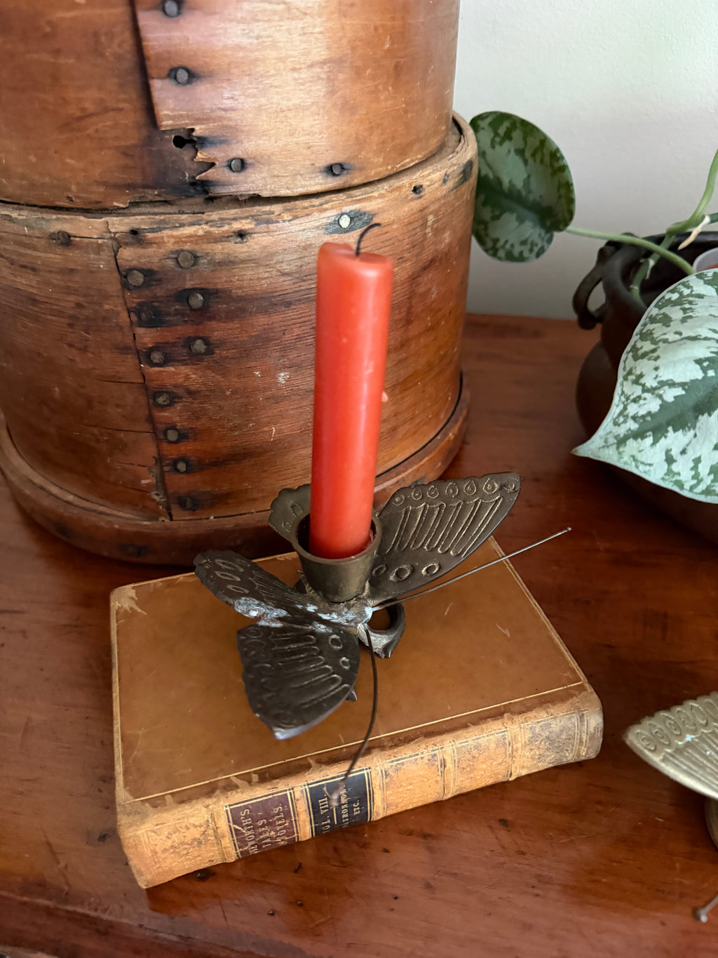 Brass Butterfly Candle Holders