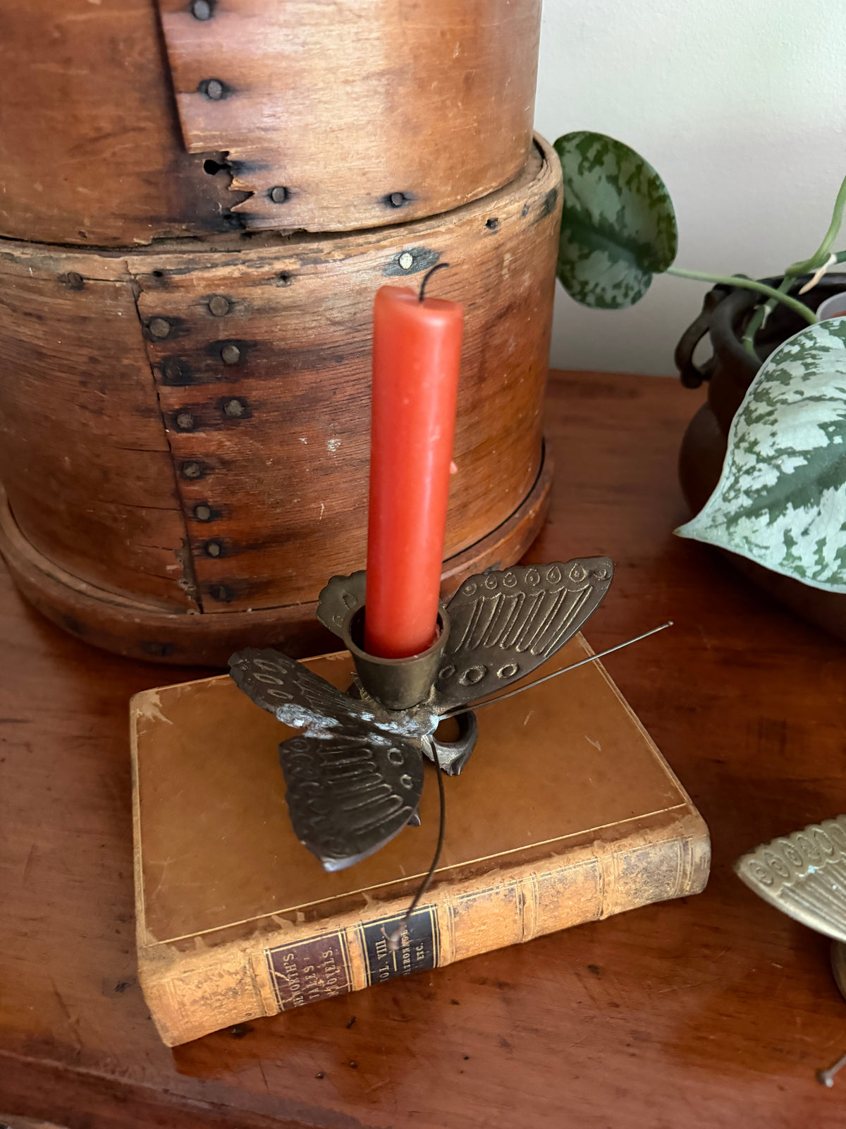 Brass Butterfly Candle Holders