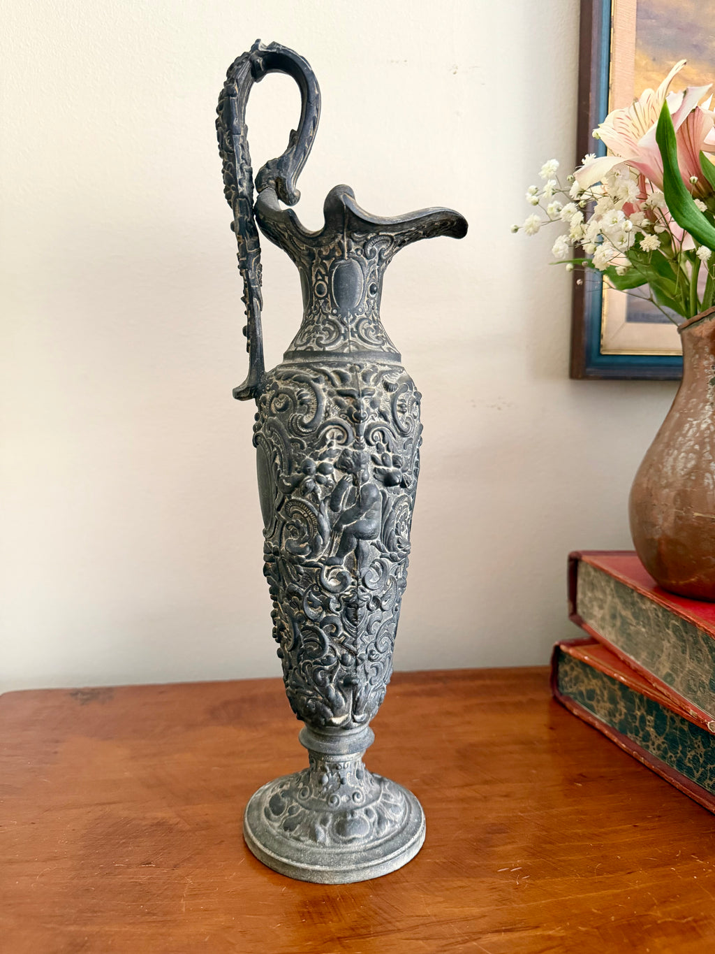 Ornate Antique-Style Metal Ewer