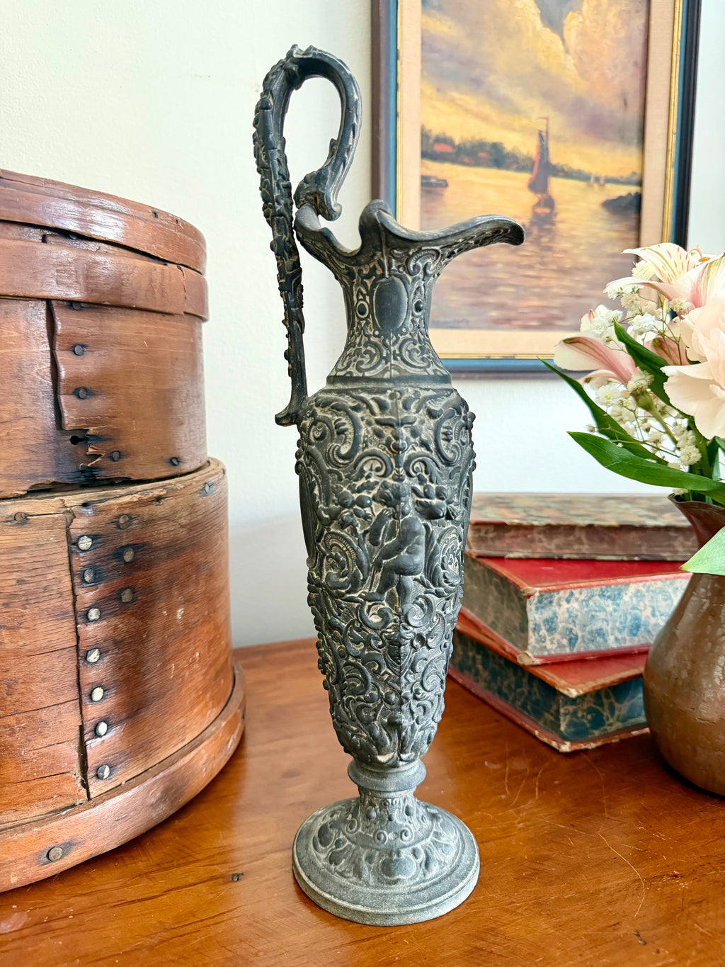 Ornate Antique-Style Metal Ewer