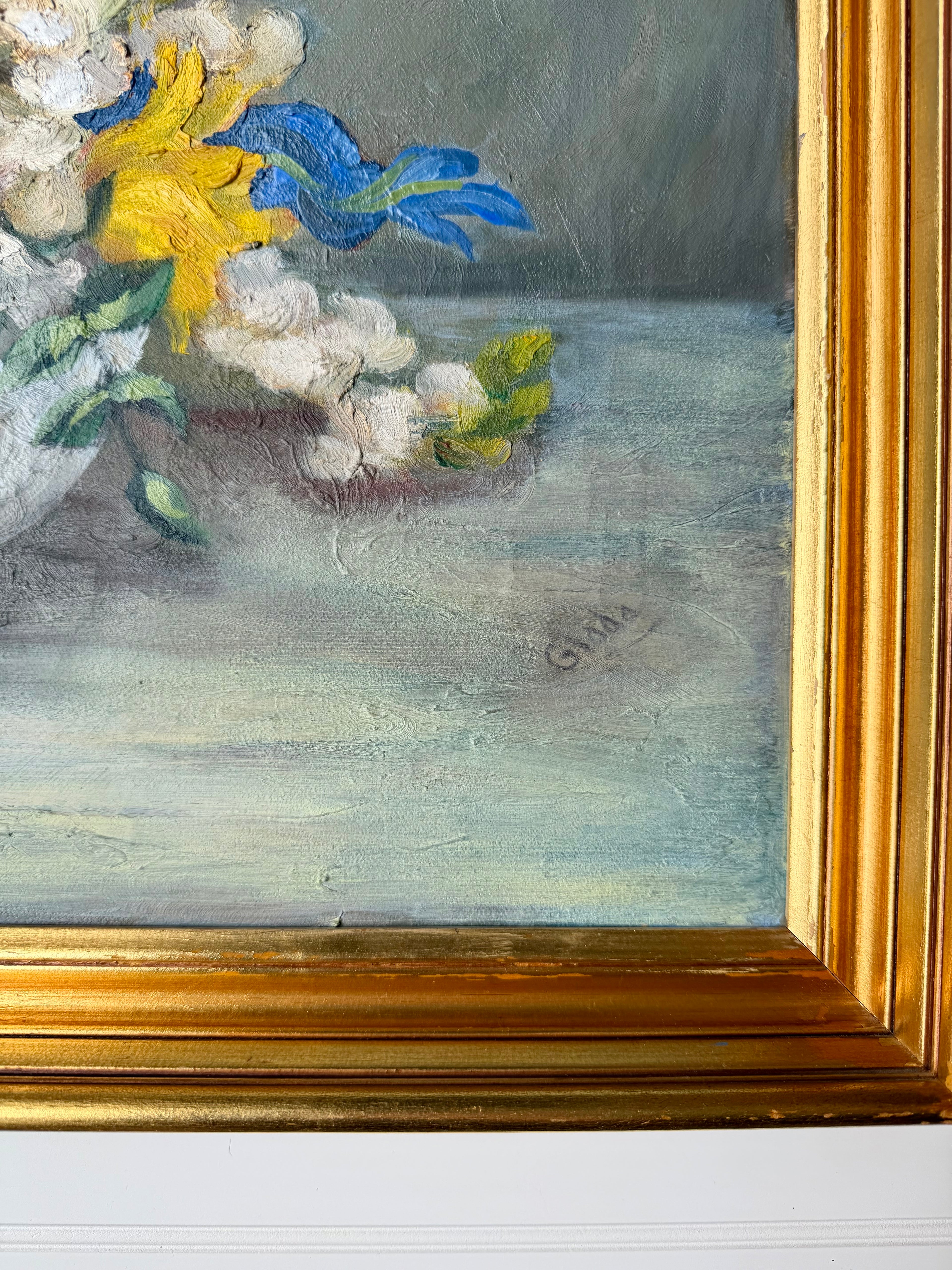 Vintage Floral On Canvas