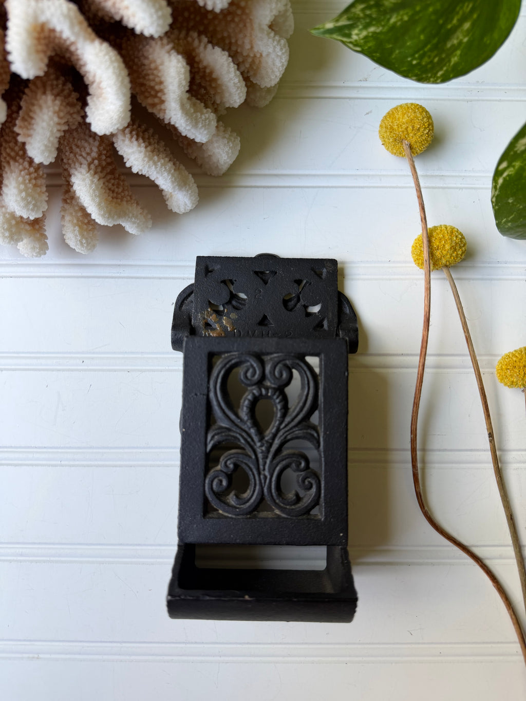 Cast Iron Wall Mount Match Safe
