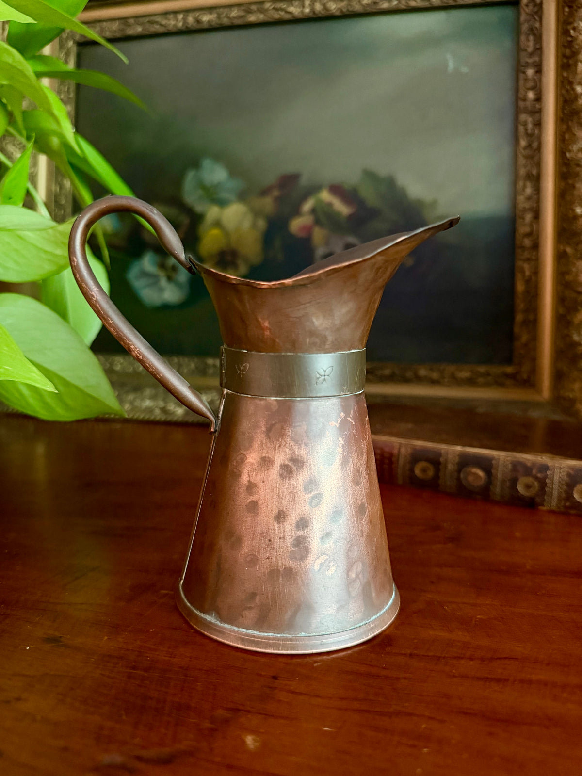 Small Hammered Copper Vase