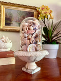 Birdbath Compote with Cloche and Shells