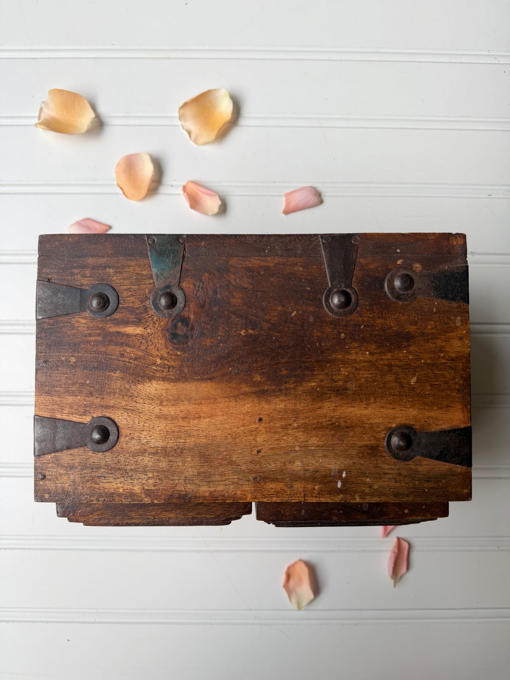2 Drawer Wooden Storage Box