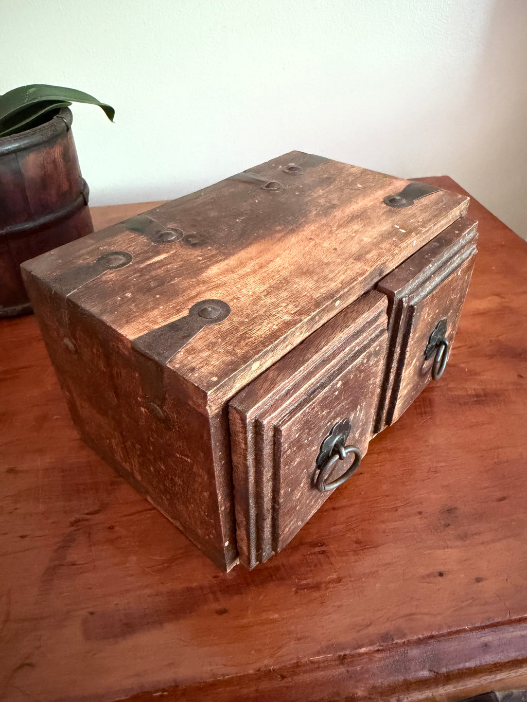 2 Drawer Wooden Storage Box