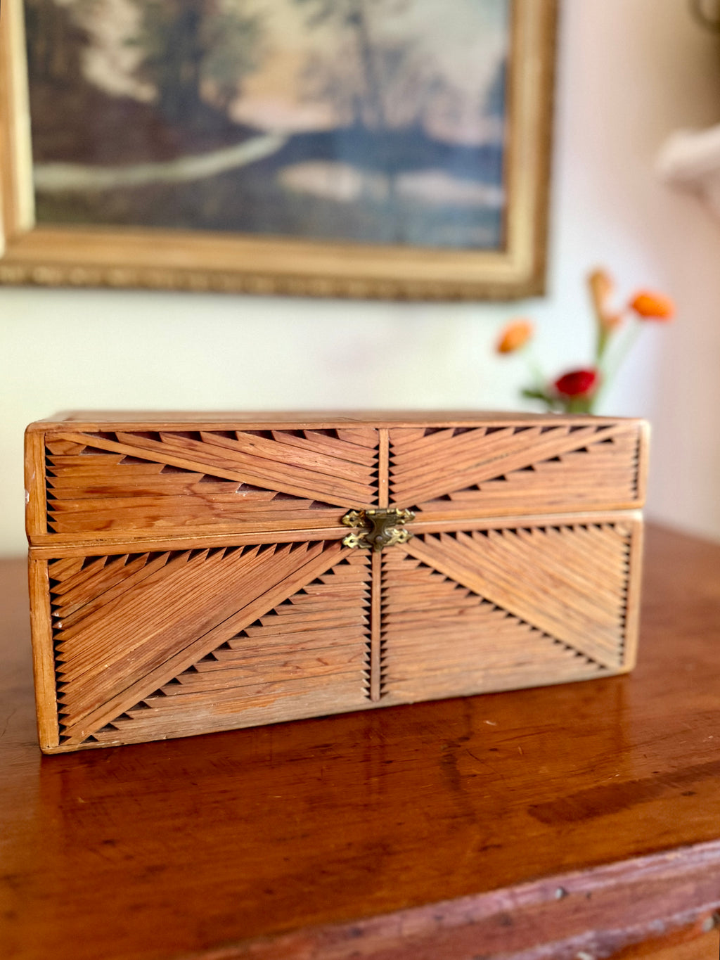 Vintage Tramp Art Style Box (circa 1960)