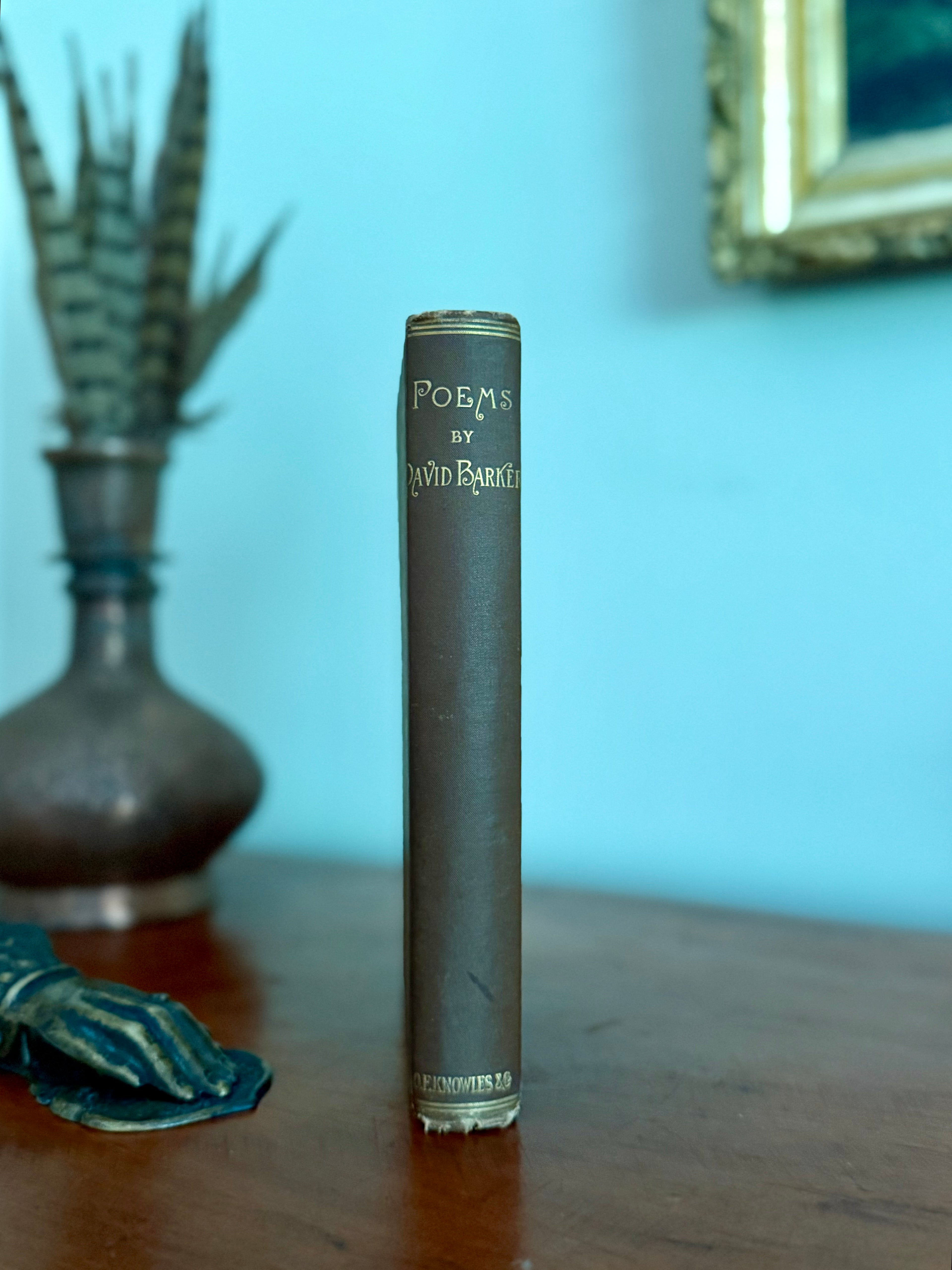 Antique Book: Poems by David Barker (1866)