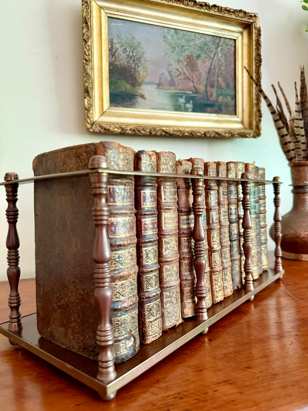 Brass Desktop Book Shelf/Rack
