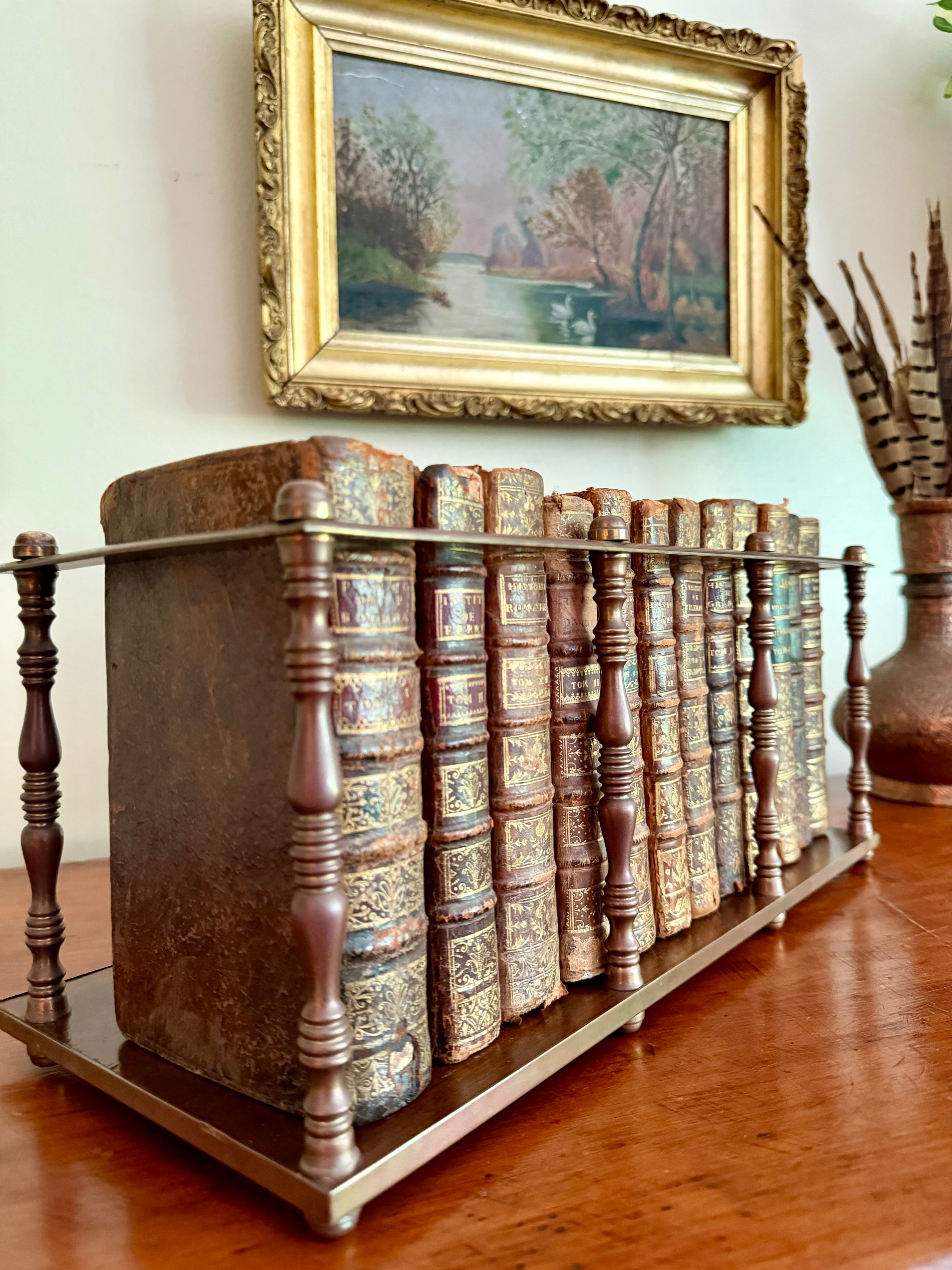 Brass Desktop Book Shelf/Rack