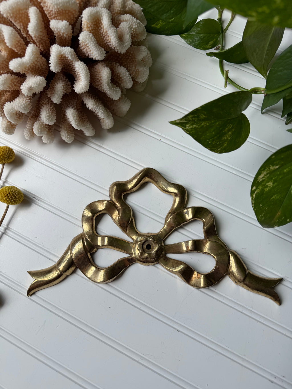Brass Bow Pediment