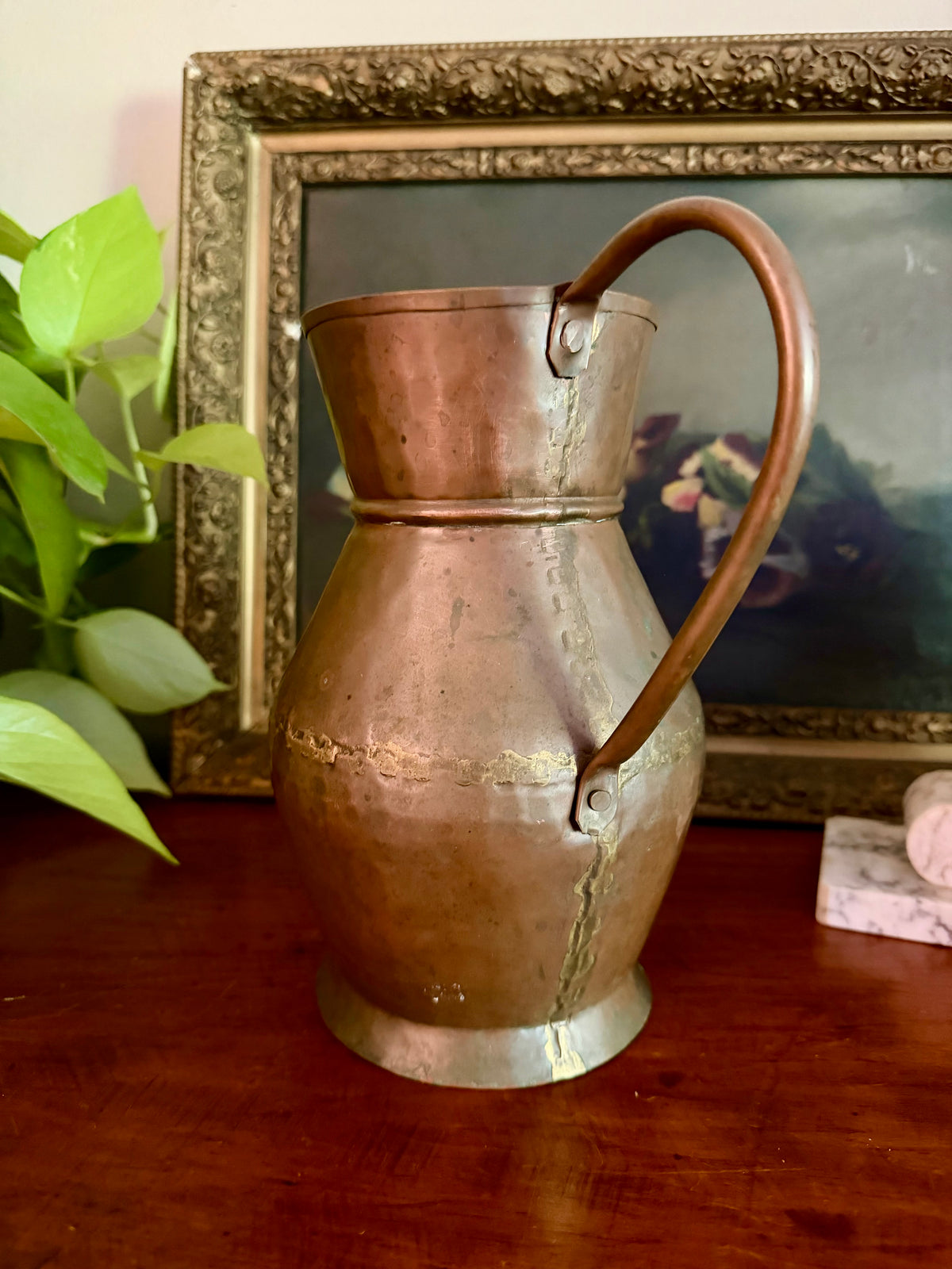 Vintage Hand-Hammered Copper Pitcher