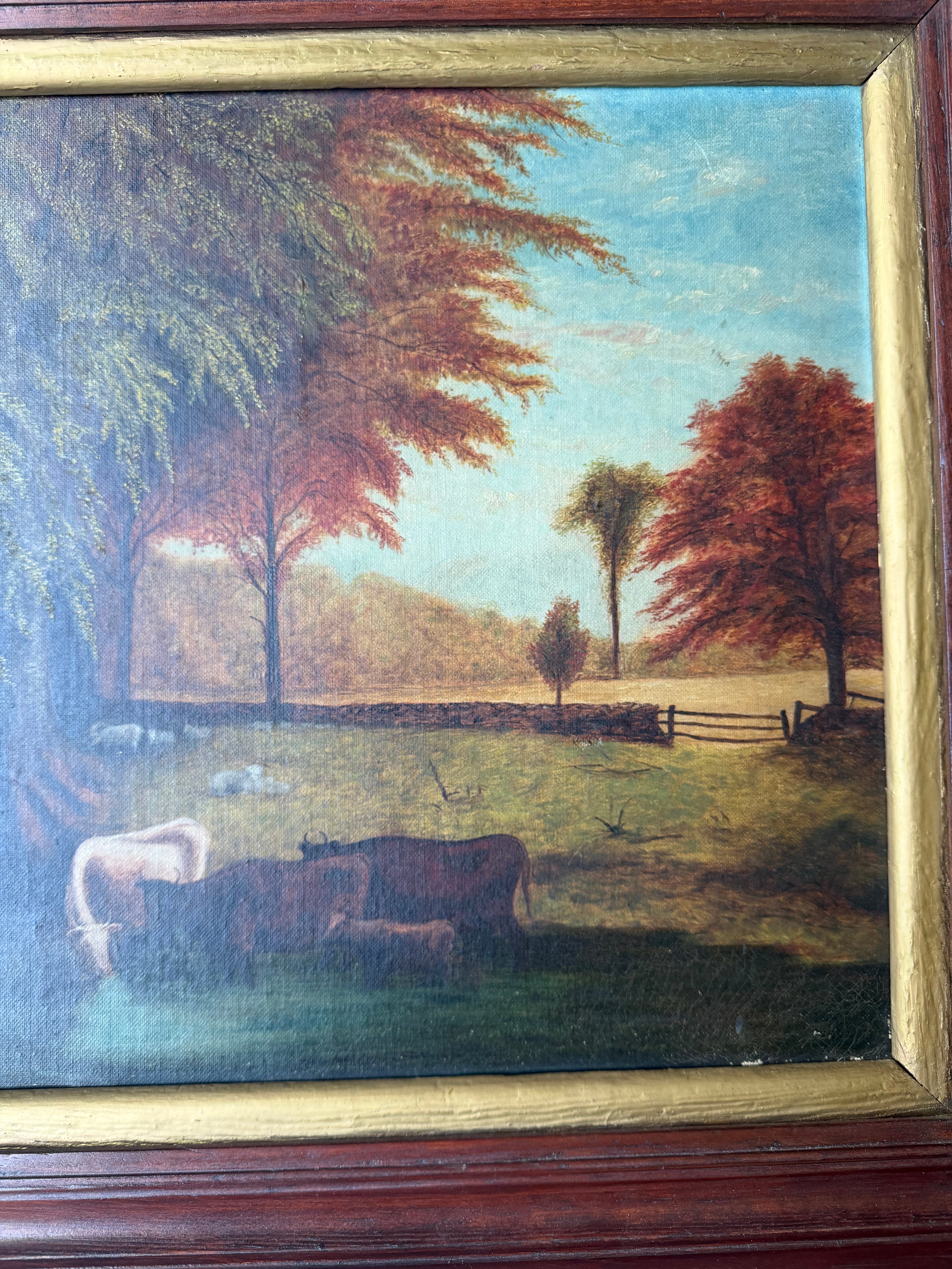 Antique Pastoral Painting