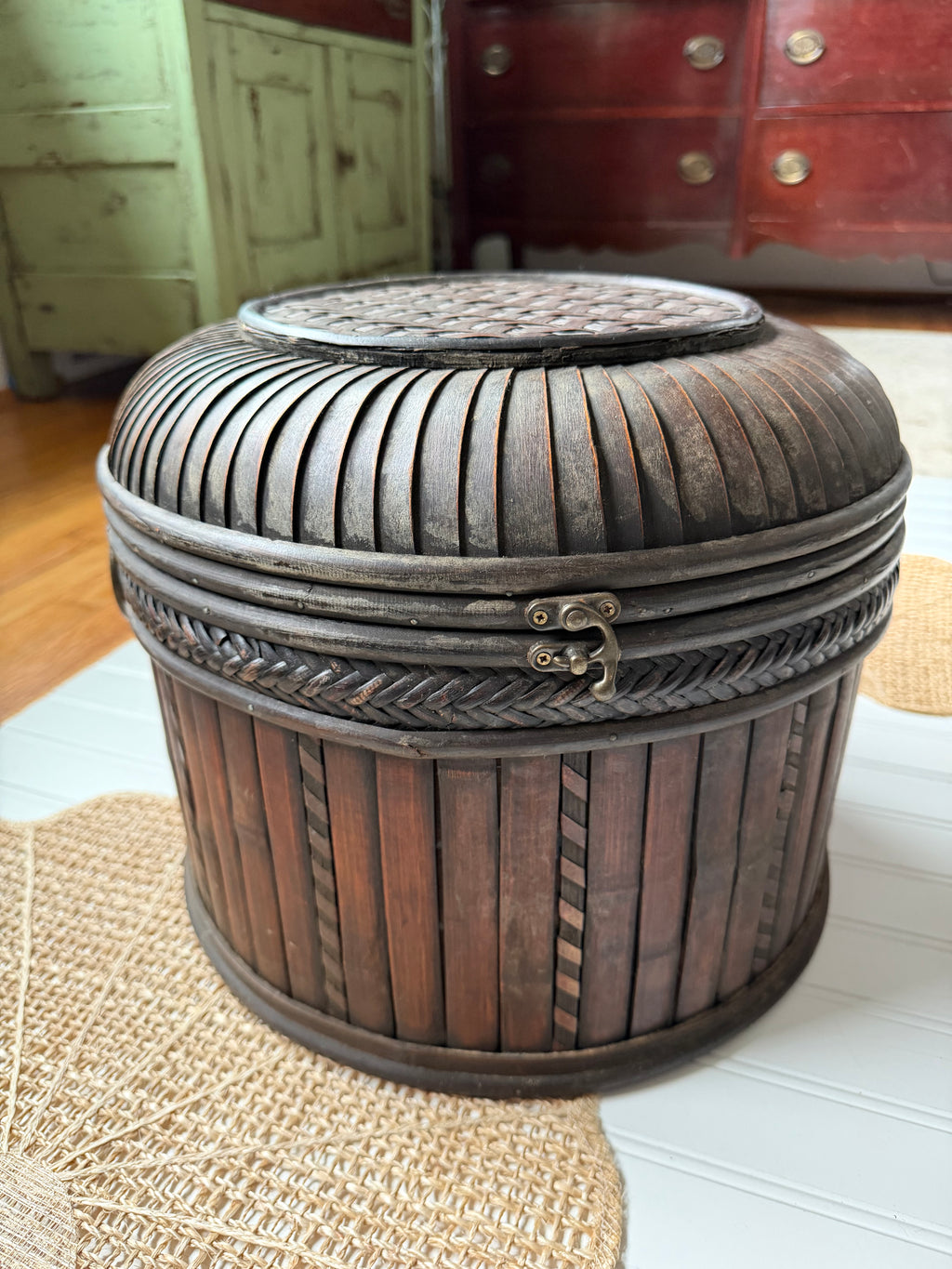 Large Vintage Bamboo Basket