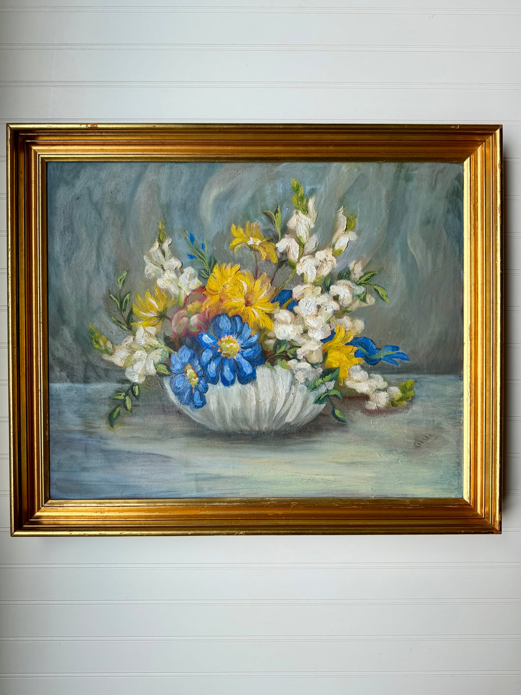 Vintage Floral On Canvas
