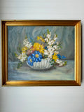 Vintage Floral On Canvas