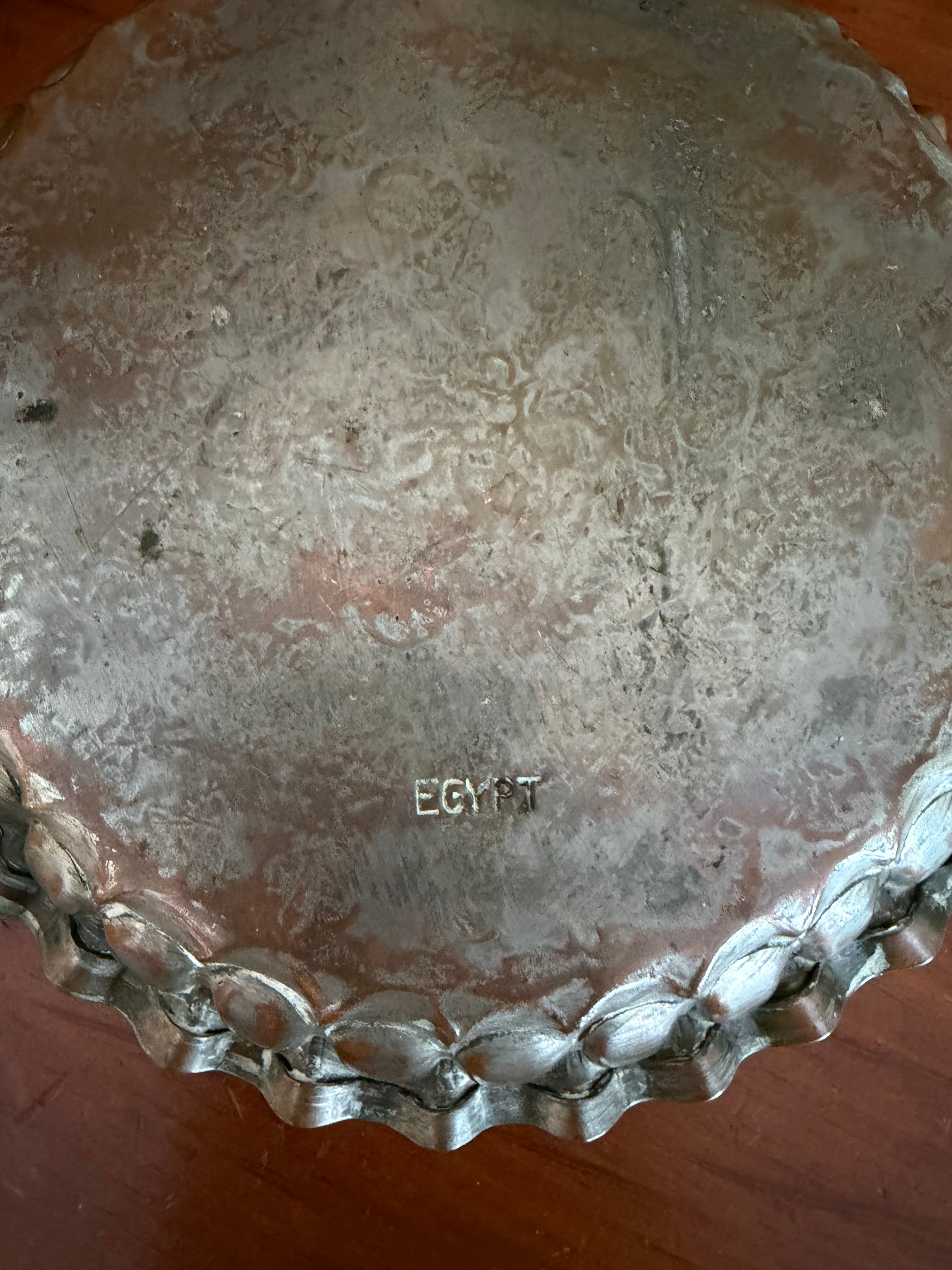 Etched Copper Plate Trinket Dish