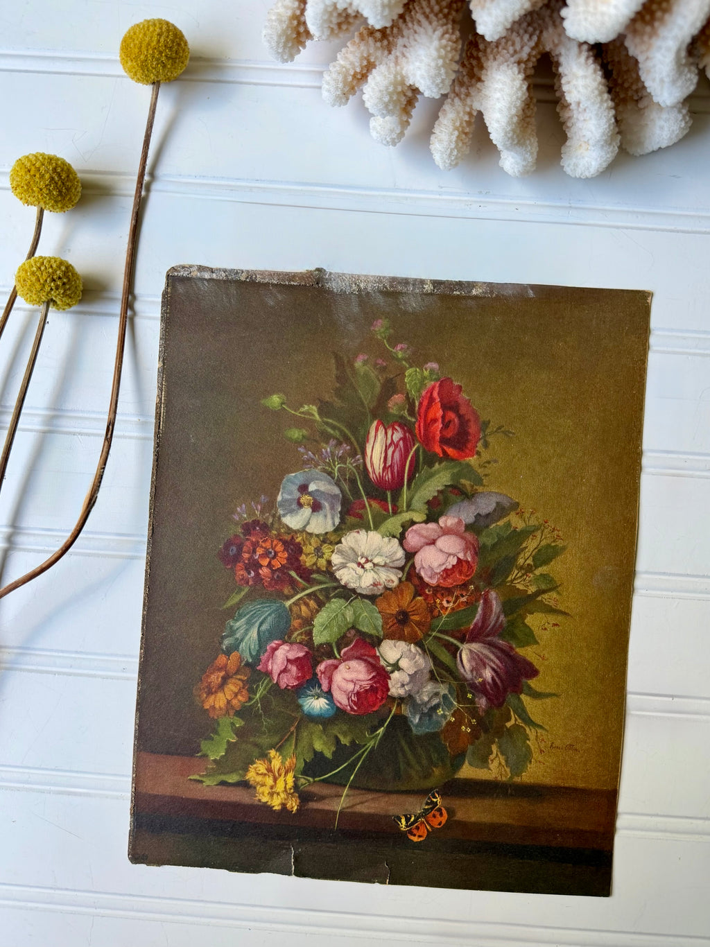 Moody Floral Print No. 1305 Printed in Switzerland
