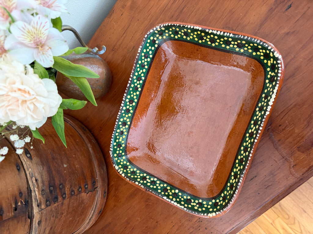Set of 3 Hand Painted Nesting Terracotta Trays