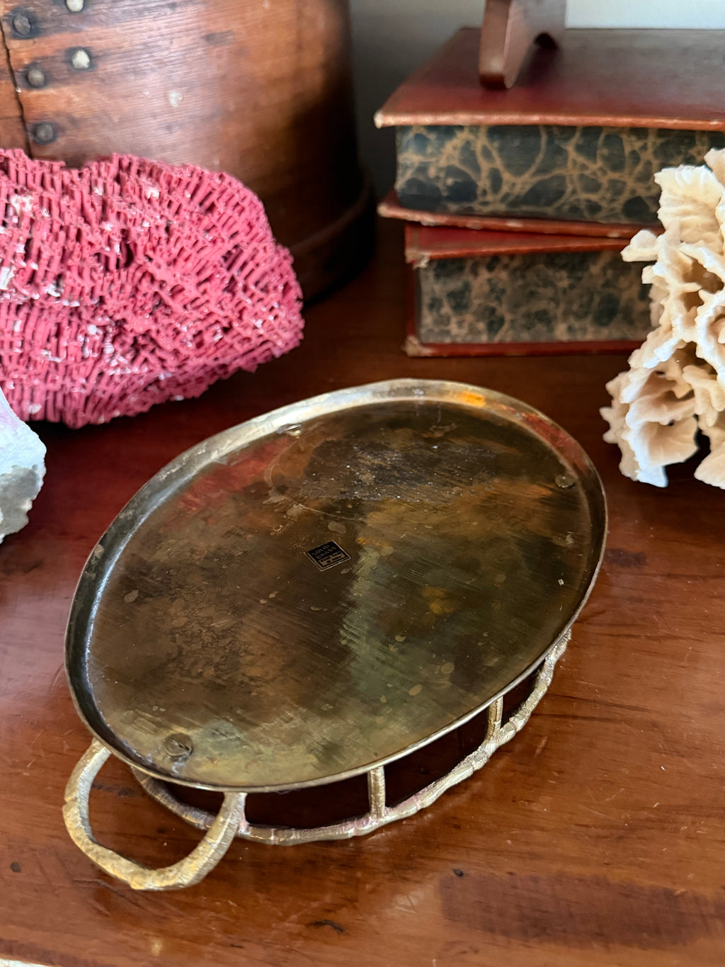 Small Brass Bamboo Style Tray