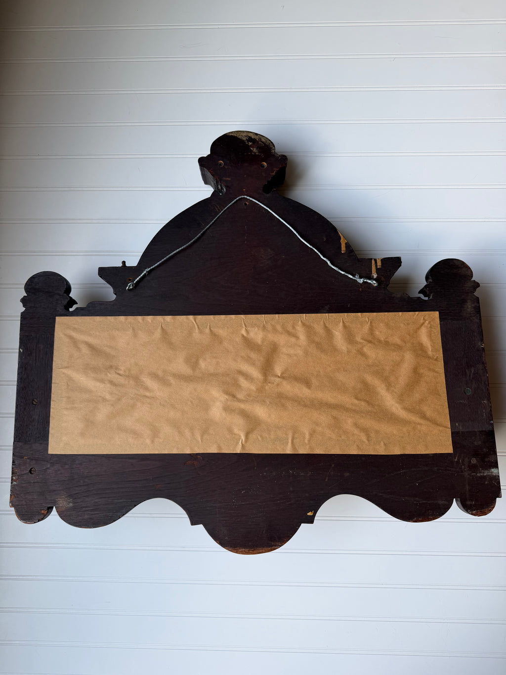 Victorian Towel Rack with Bead Work and Lion Head