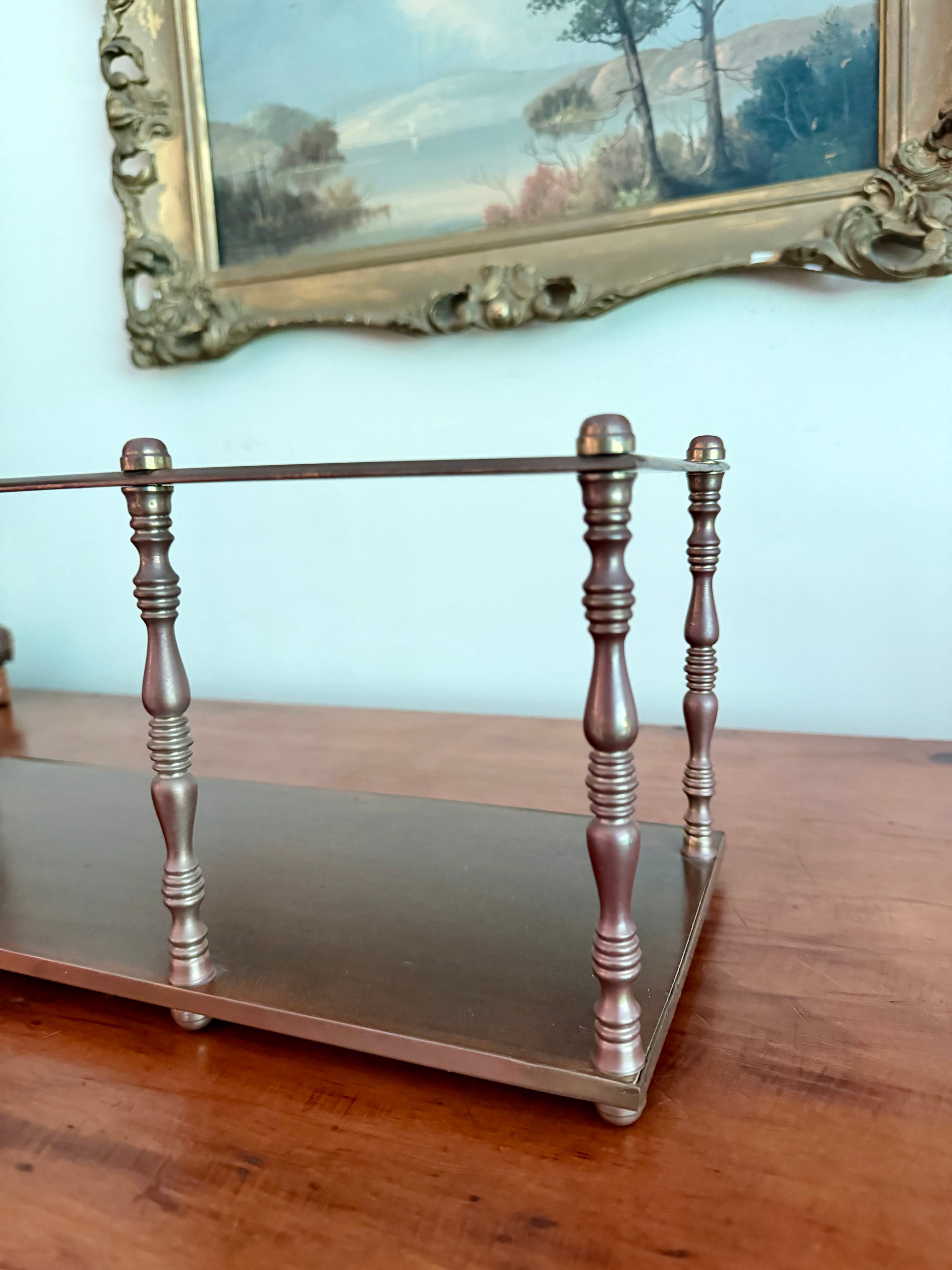 Brass Desktop Book Shelf/Rack