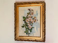 Antique Dogwood Oil Painting on Canvas (1888)