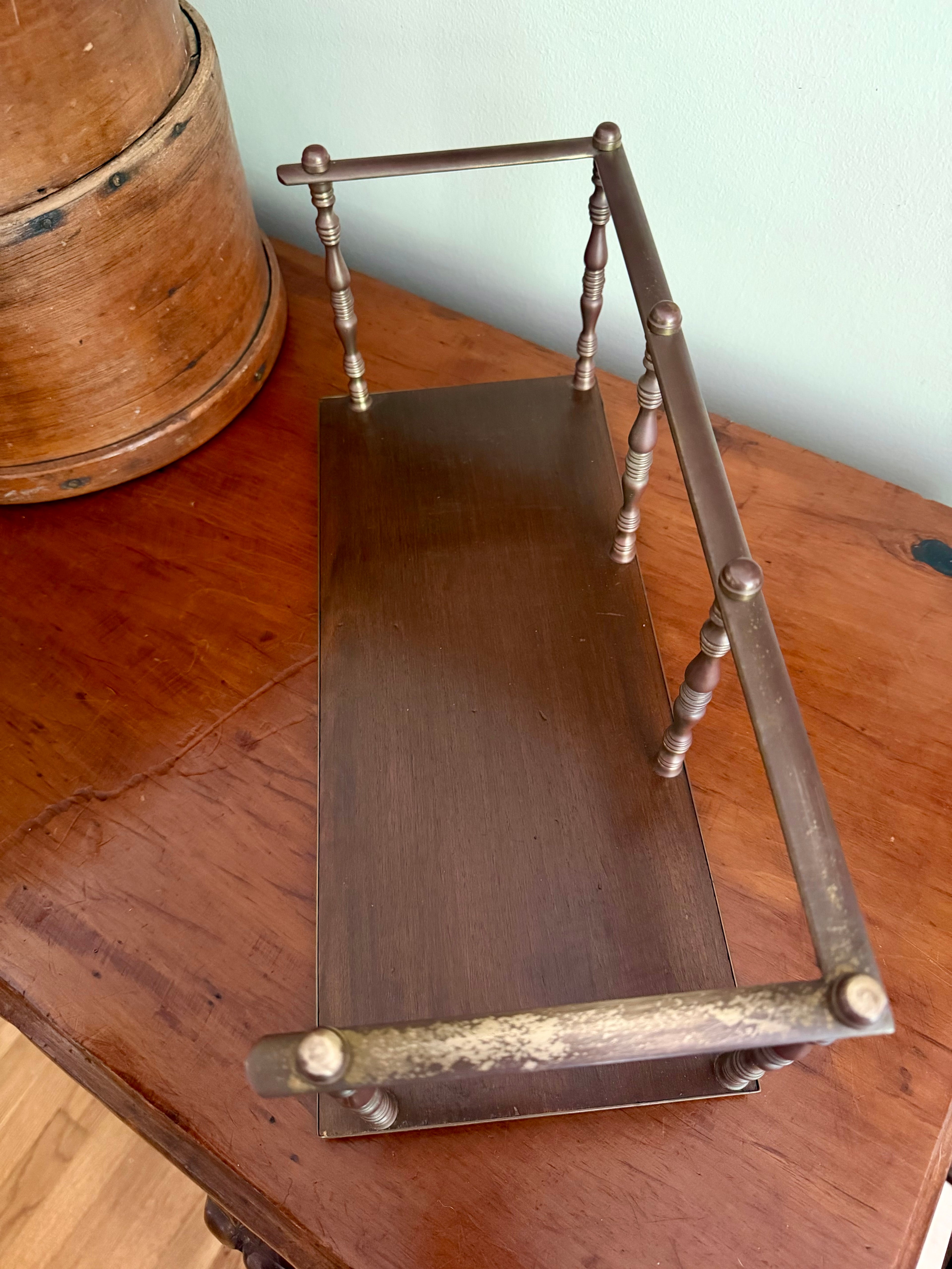 Brass Desktop Book Shelf/Rack