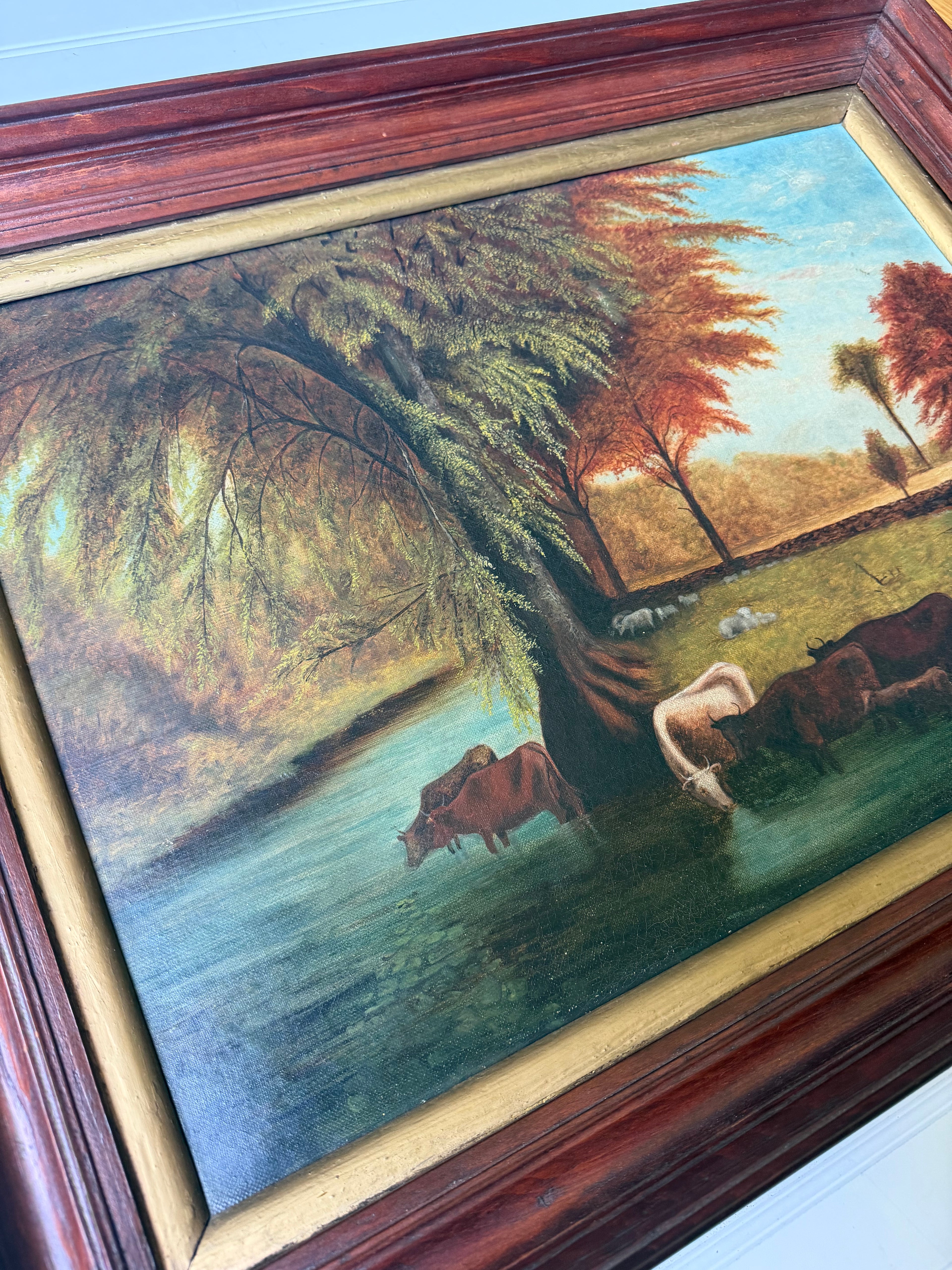 Antique Pastoral Painting