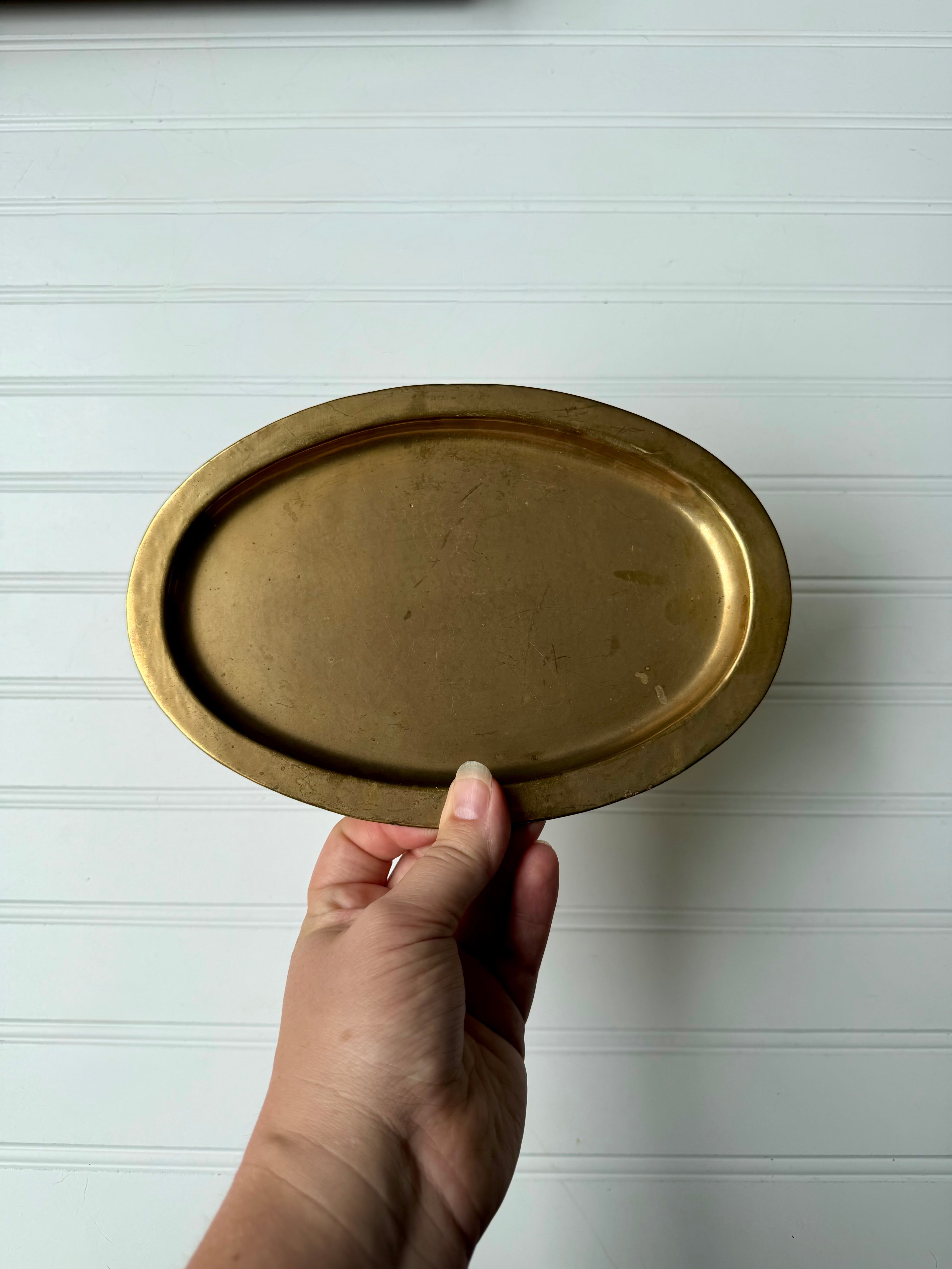 Small Brass Oval Tray