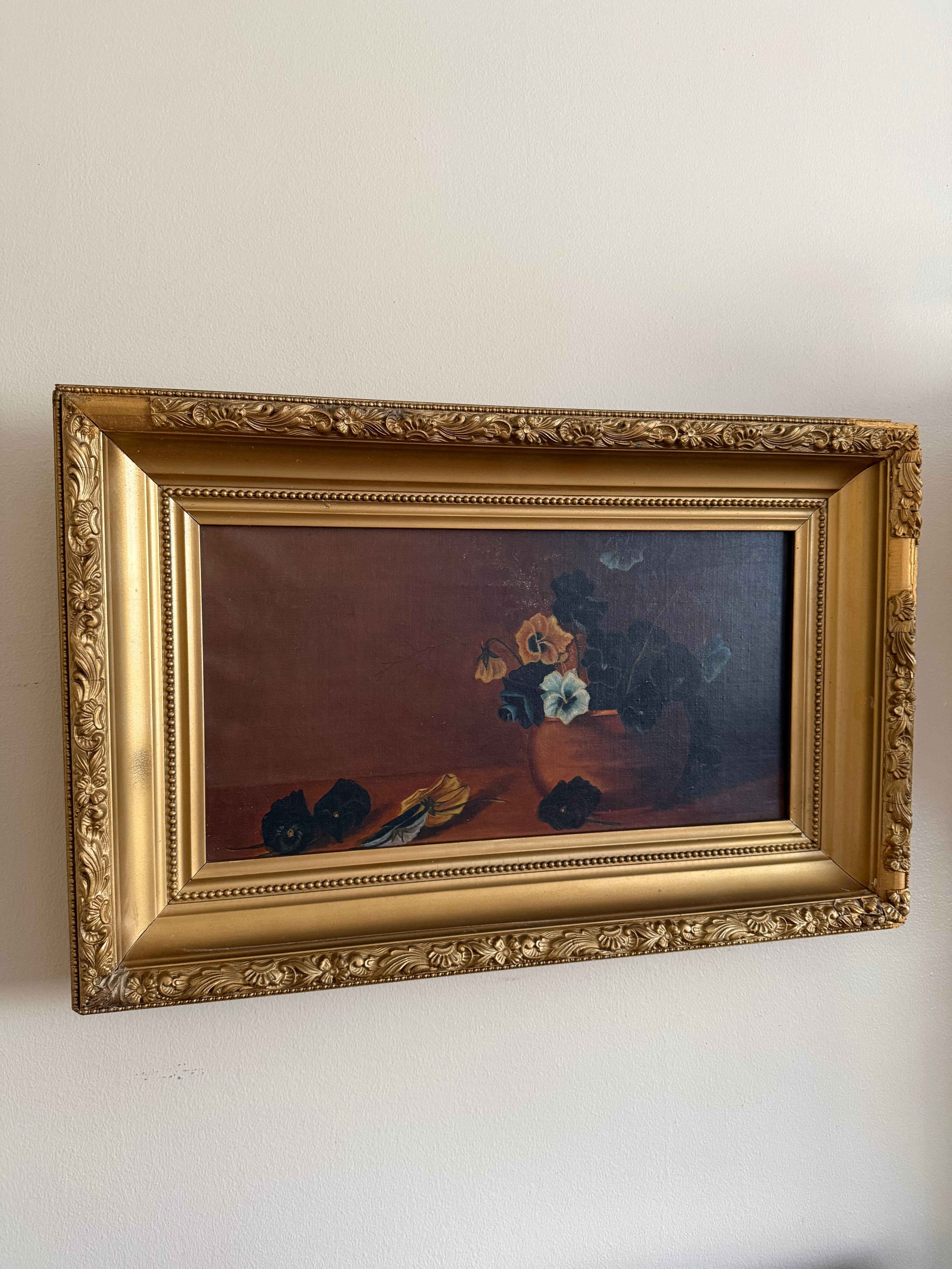 Antique Oil Painting on Canvas