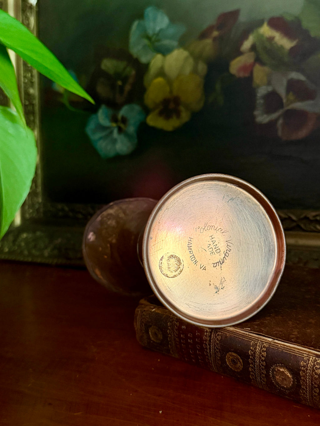 Small Hammered Copper Vase