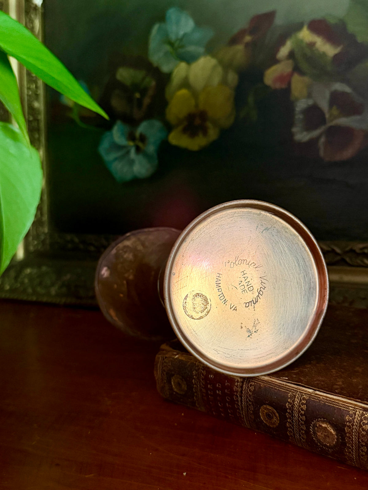 Small Hammered Copper Vase