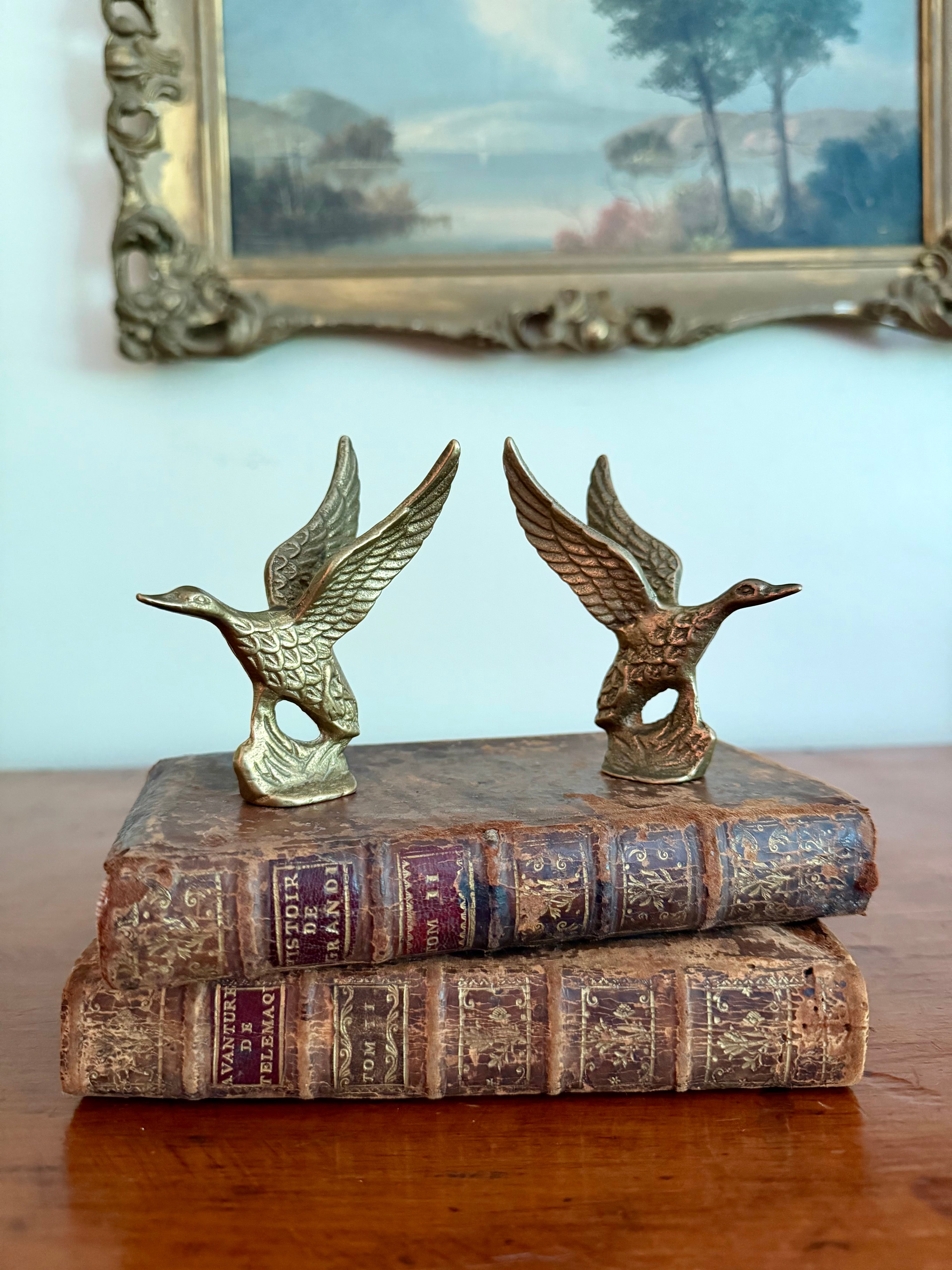 Brass Flying Duck Figurine (B)