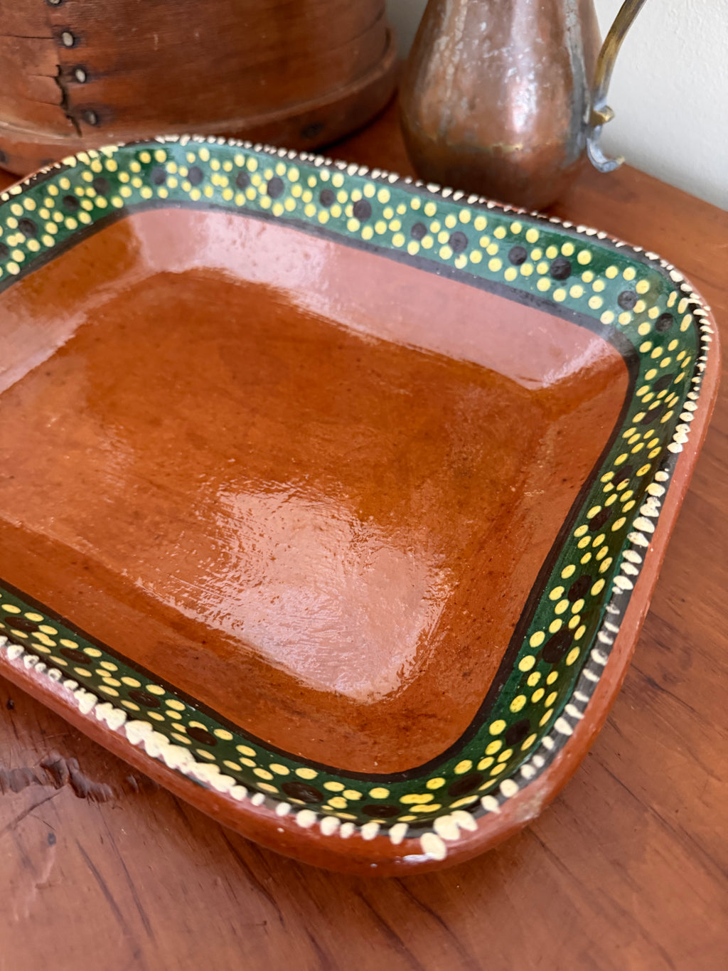 Set of 3 Hand Painted Nesting Terracotta Trays