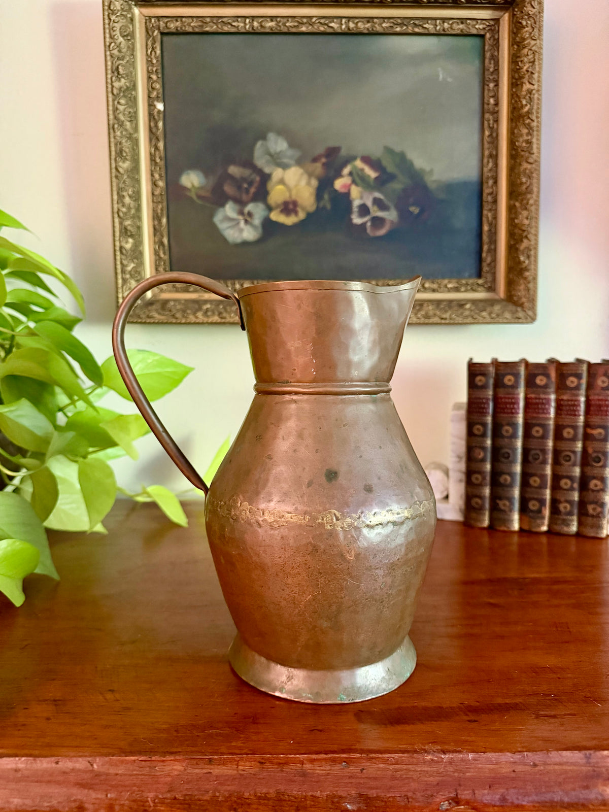 Vintage Hand-Hammered Copper Pitcher