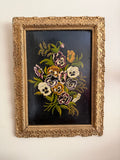 Antique Floral Painting on Wood